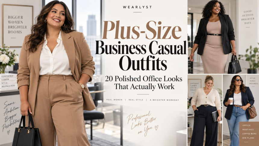Plus-Size Business Casual Outfits: 20 Polished Office Looks That Actually Work