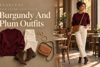 Burgundy and plum outfit ideas for women