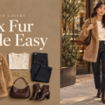 Faux fur coat outfits and winter outfit ideas for women