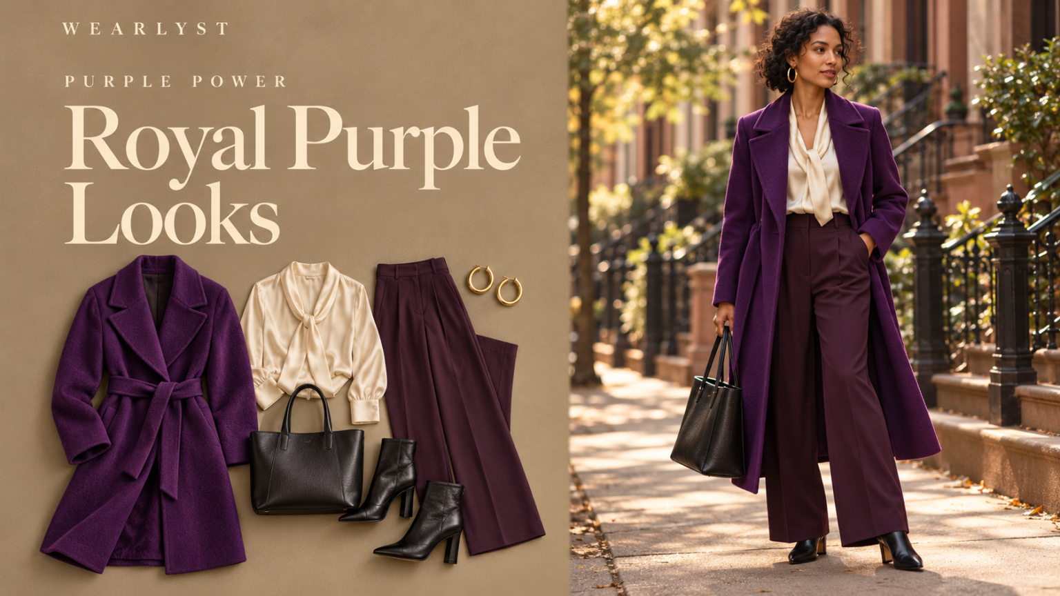Royal purple outfit ideas for women