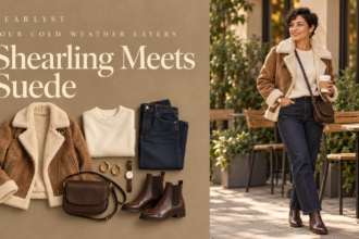 Shearling jacket outfit ideas for women