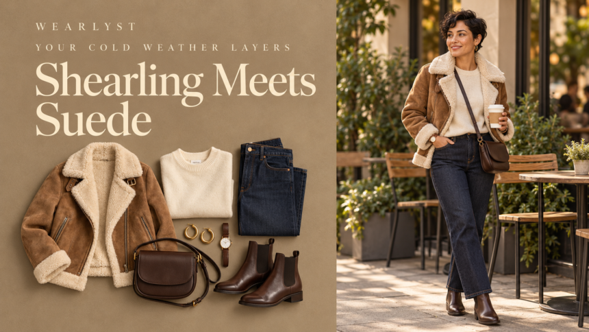 Shearling jacket outfit ideas for women