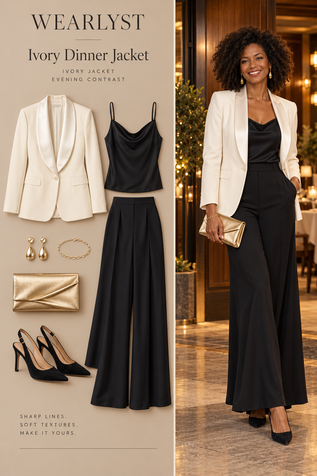 Ivory Dinner Jacket with tailored evening pieces