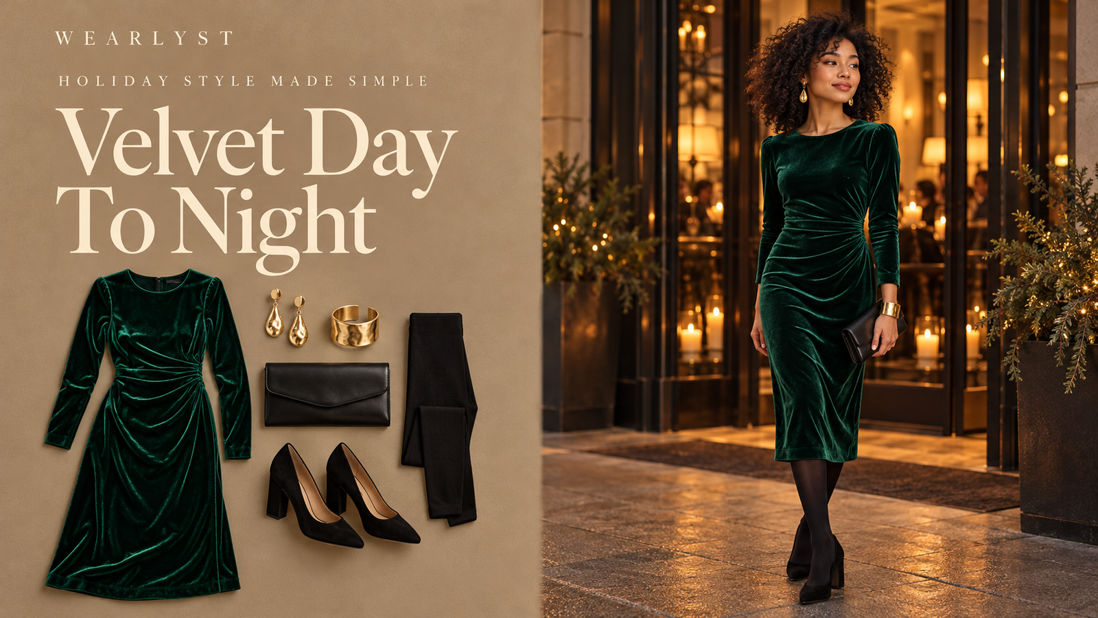 Velvet outfits and holiday outfit ideas for women